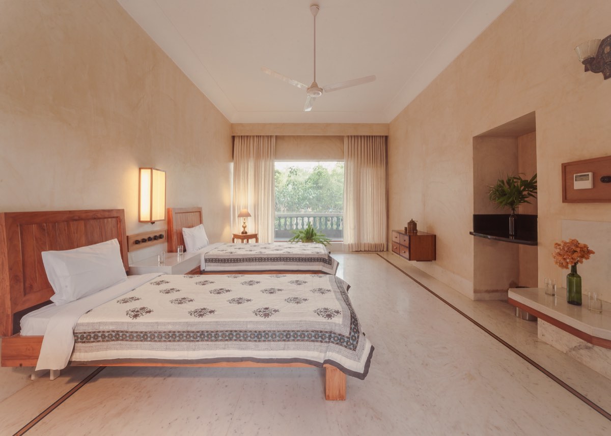The Deluxe bed and wider room layout